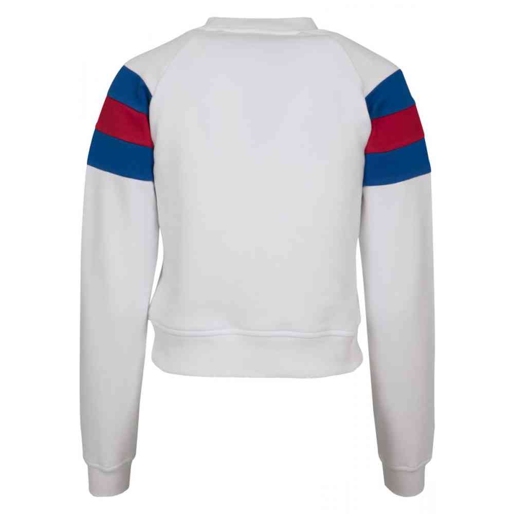Urban Classics - Sleeve Stripe Crew Sweater/trui - Blauw/Rood